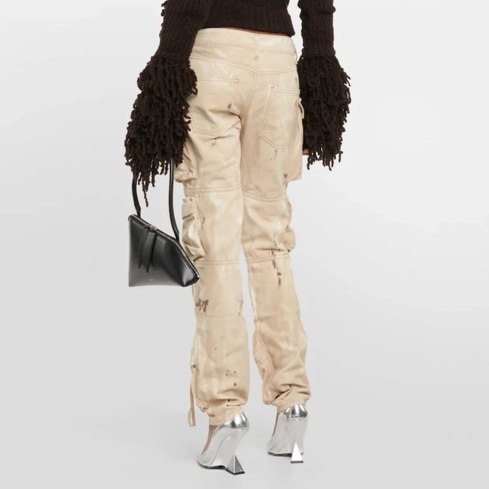 New The Attico Essie Mid-Rise Cargo Jeans Size 24